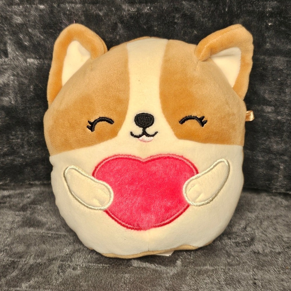 Squishmallows Regina the Corgi Valentine's Day Heart 5" Plush Dog 2025